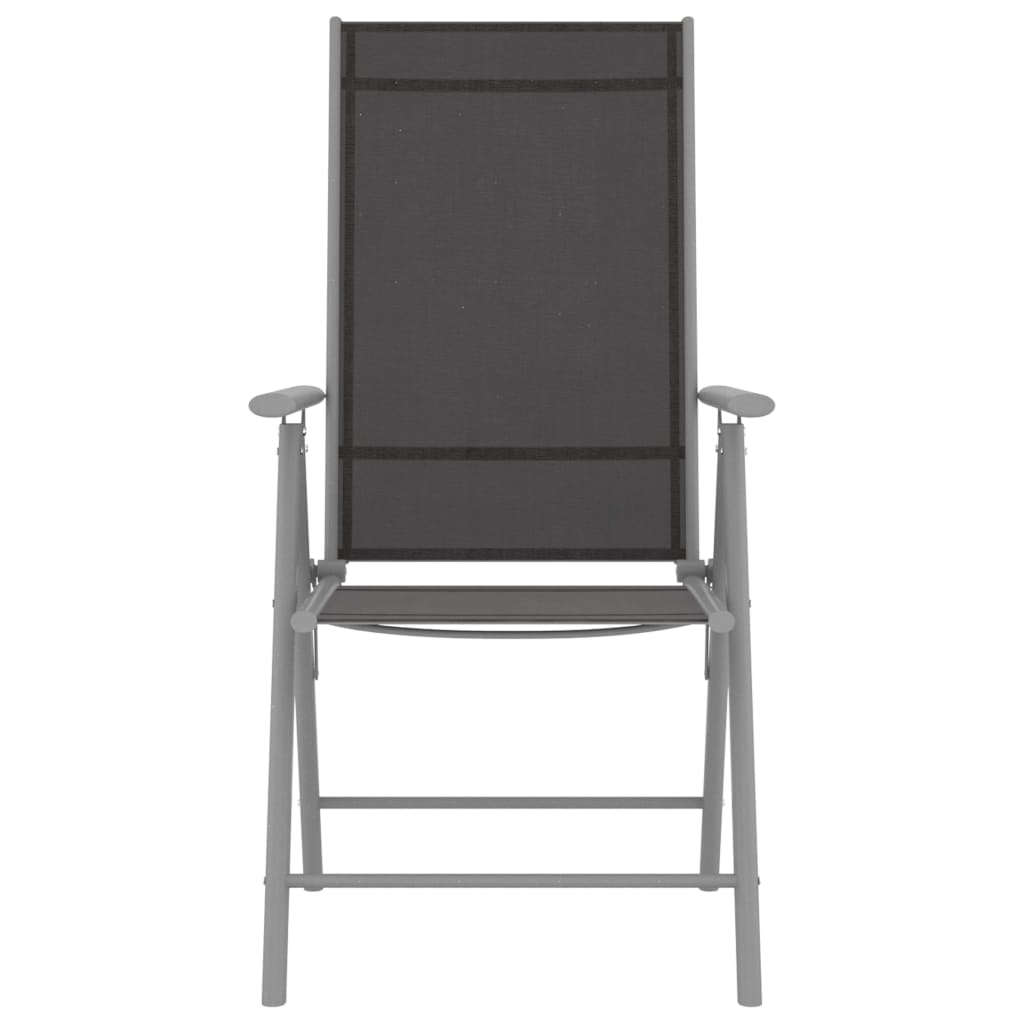 7 Piece Garden Dining Set Aluminium And Black