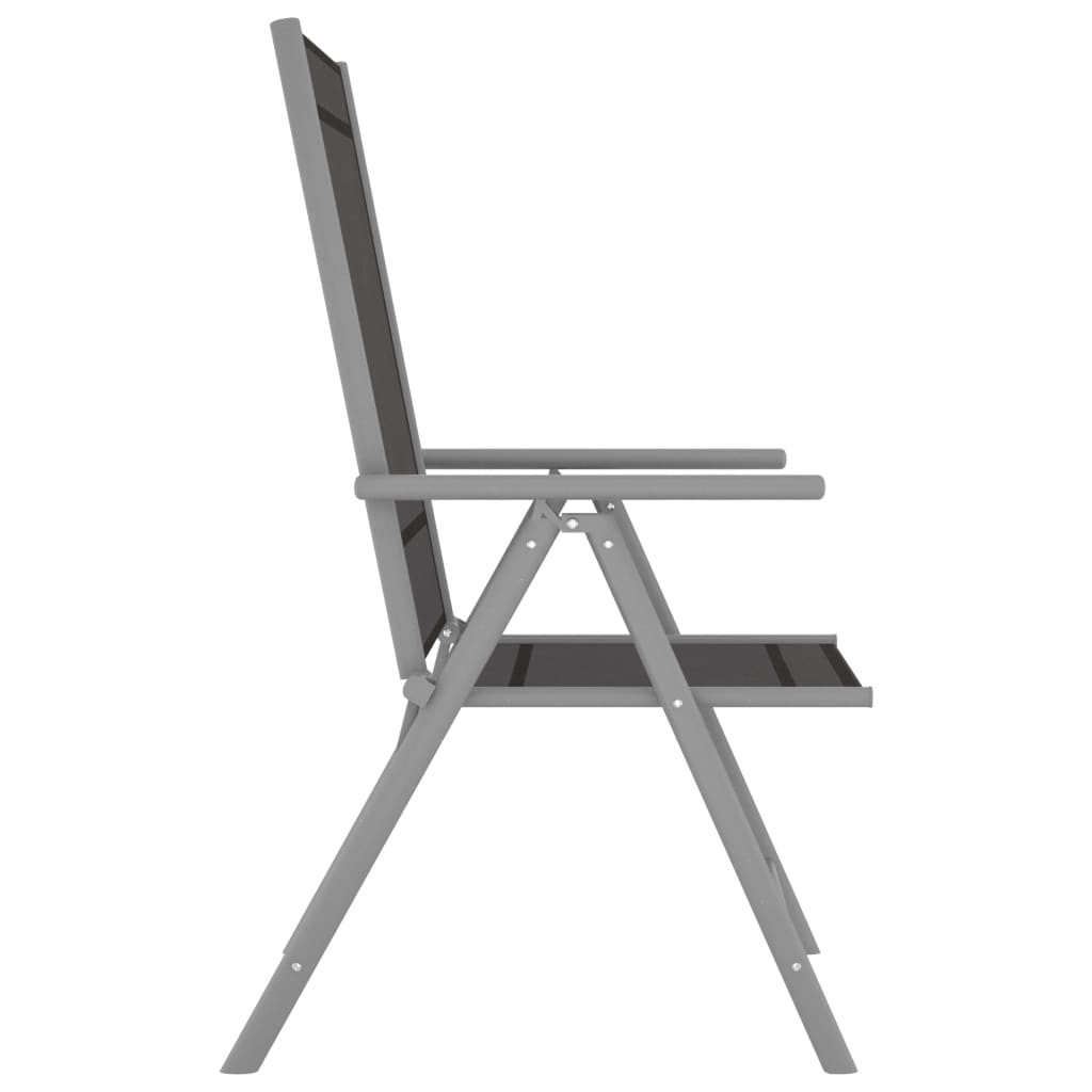 7 Piece Garden Dining Set Aluminium And Black
