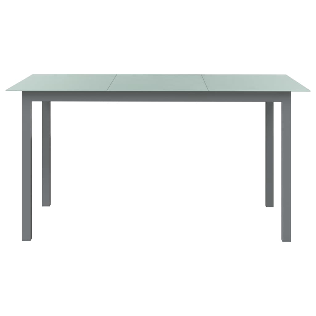 7 Piece Garden Dining Set Aluminium And Black