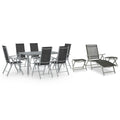 Dining Set | | Aluminium | 10 Piece Set | Adjustable Footrests