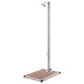 Pool & Spa Accessories Garden Shower Base 220 Cm Stainless Steel brown grey WPC