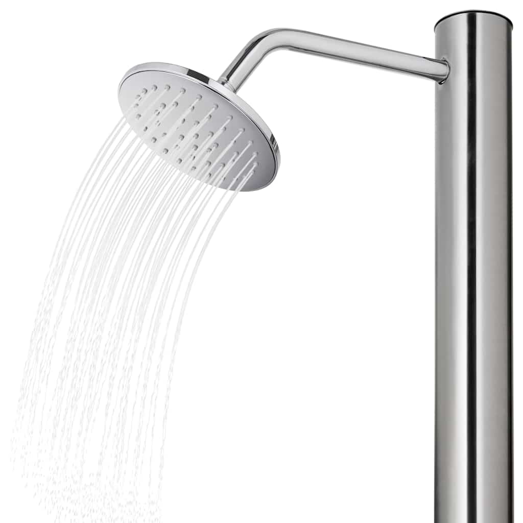 Pool & Spa Accessories Garden Shower Base 220 Cm Stainless Steel brown grey WPC