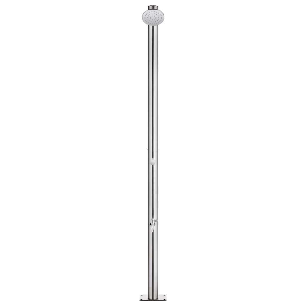 Garden Shower With Base 220 Cm Stainless Steel