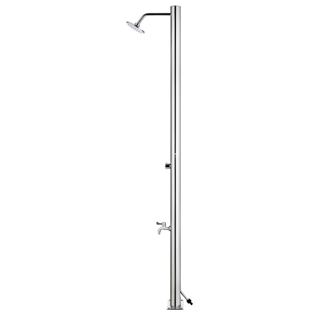 Garden Shower With Base 220 Cm Stainless Steel