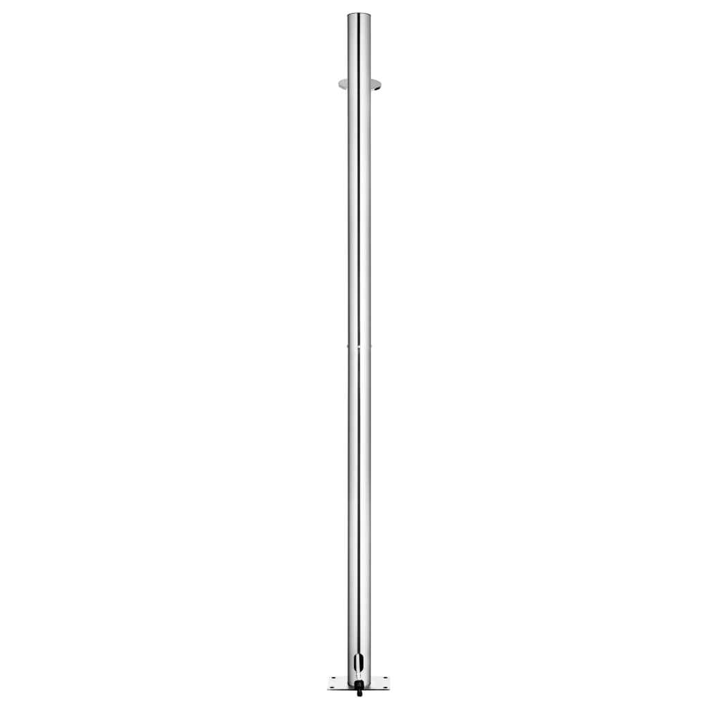Garden Shower With Base 220 Cm Stainless Steel