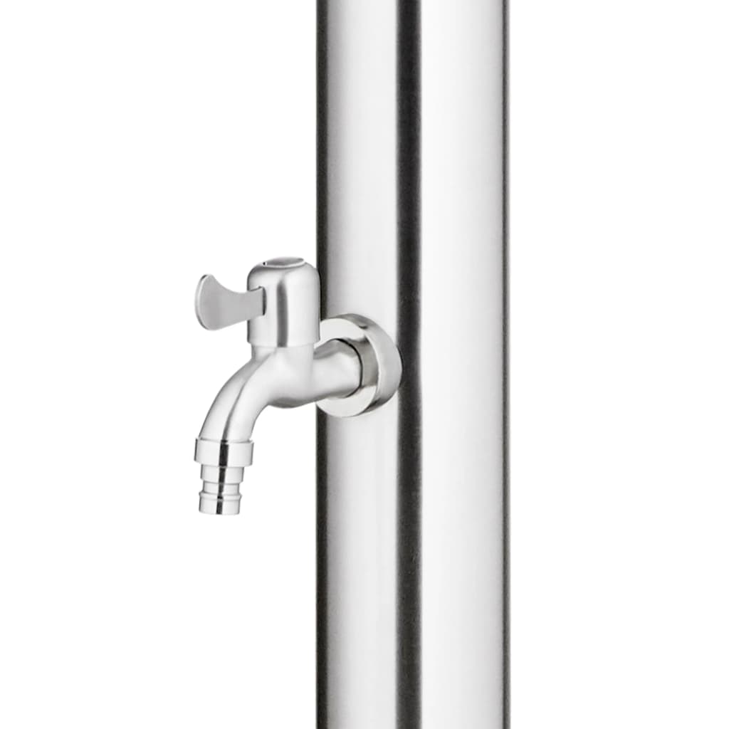 Garden Shower With Base 220 Cm Stainless Steel