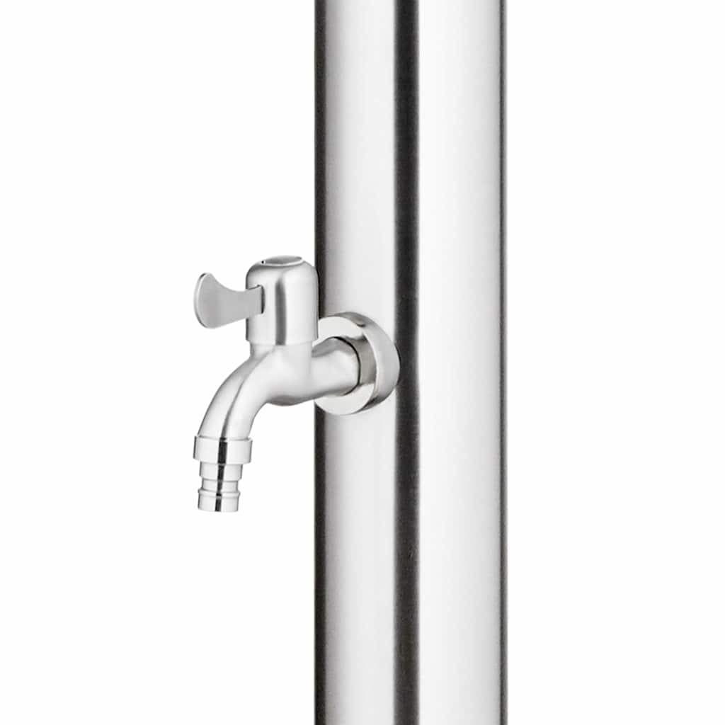 Pool & Spa Accessories Garden Shower Base 220 Cm Stainless Steel brown grey WPC