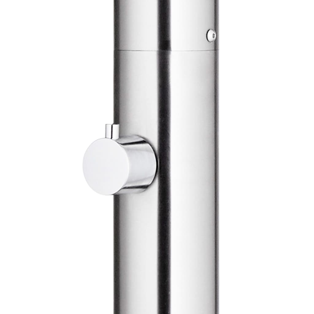 Garden Shower With Base 220 Cm Stainless Steel
