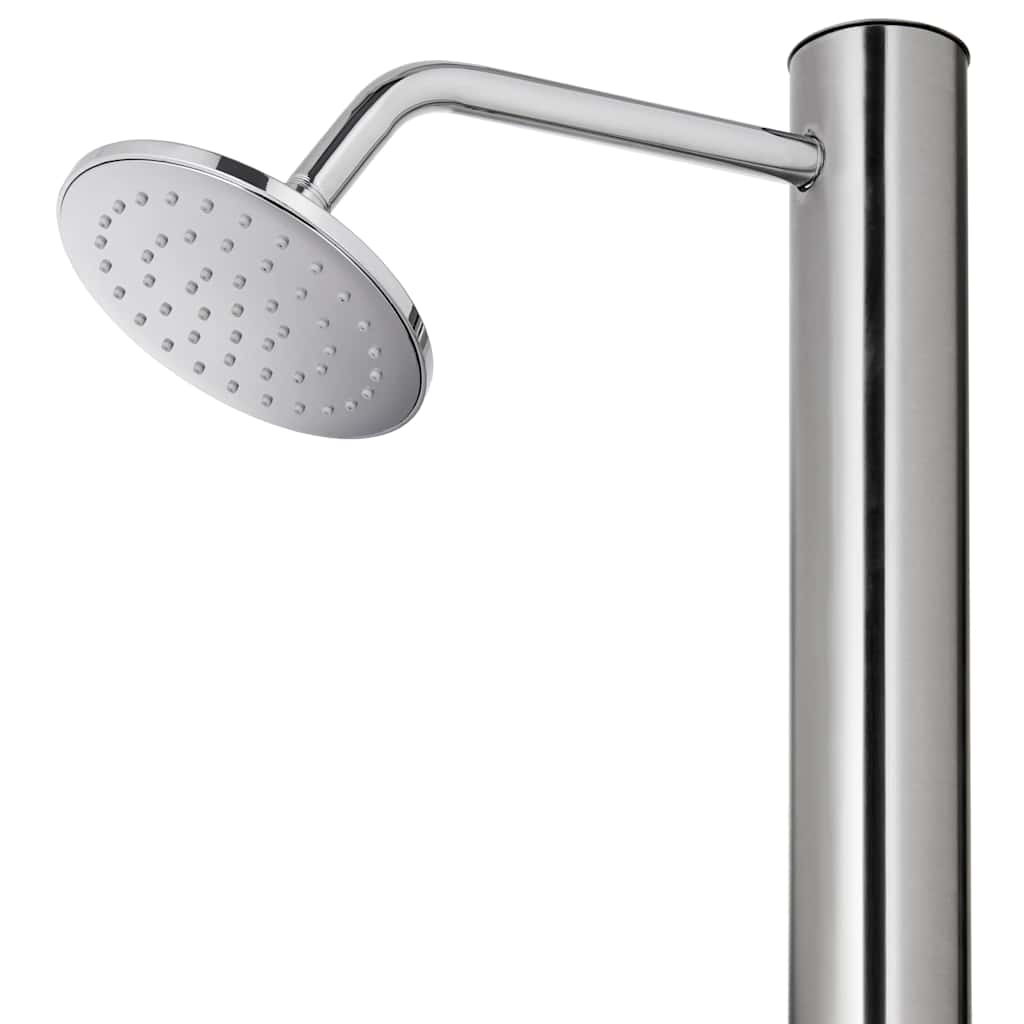 Pool & Spa Accessories Garden Shower Base 220 Cm Stainless Steel brown grey WPC