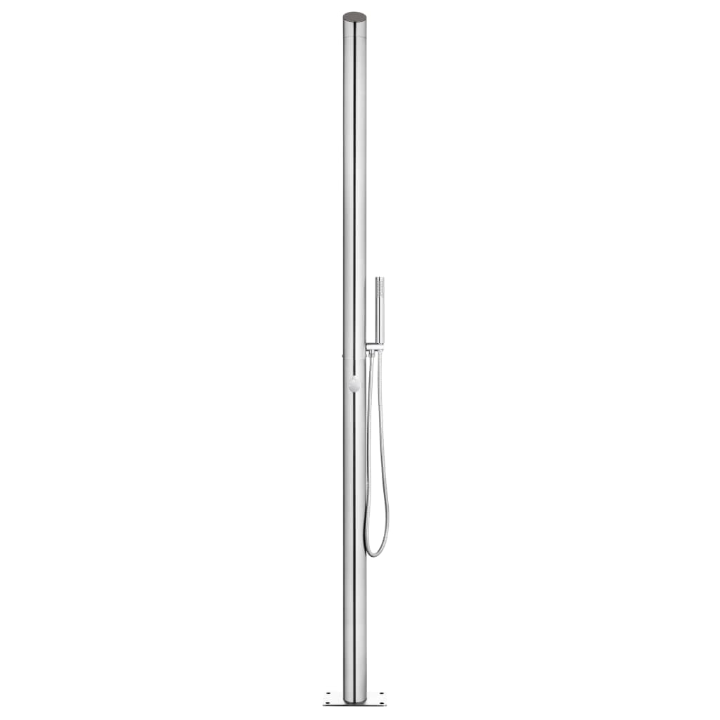 Garden Shower With Base 225 Cm Stainless Steel