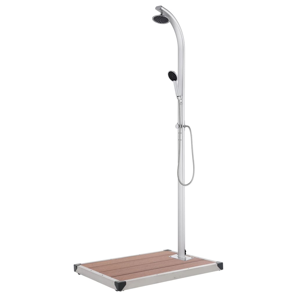 Garden Shower With Base 220 Cm Aluminium