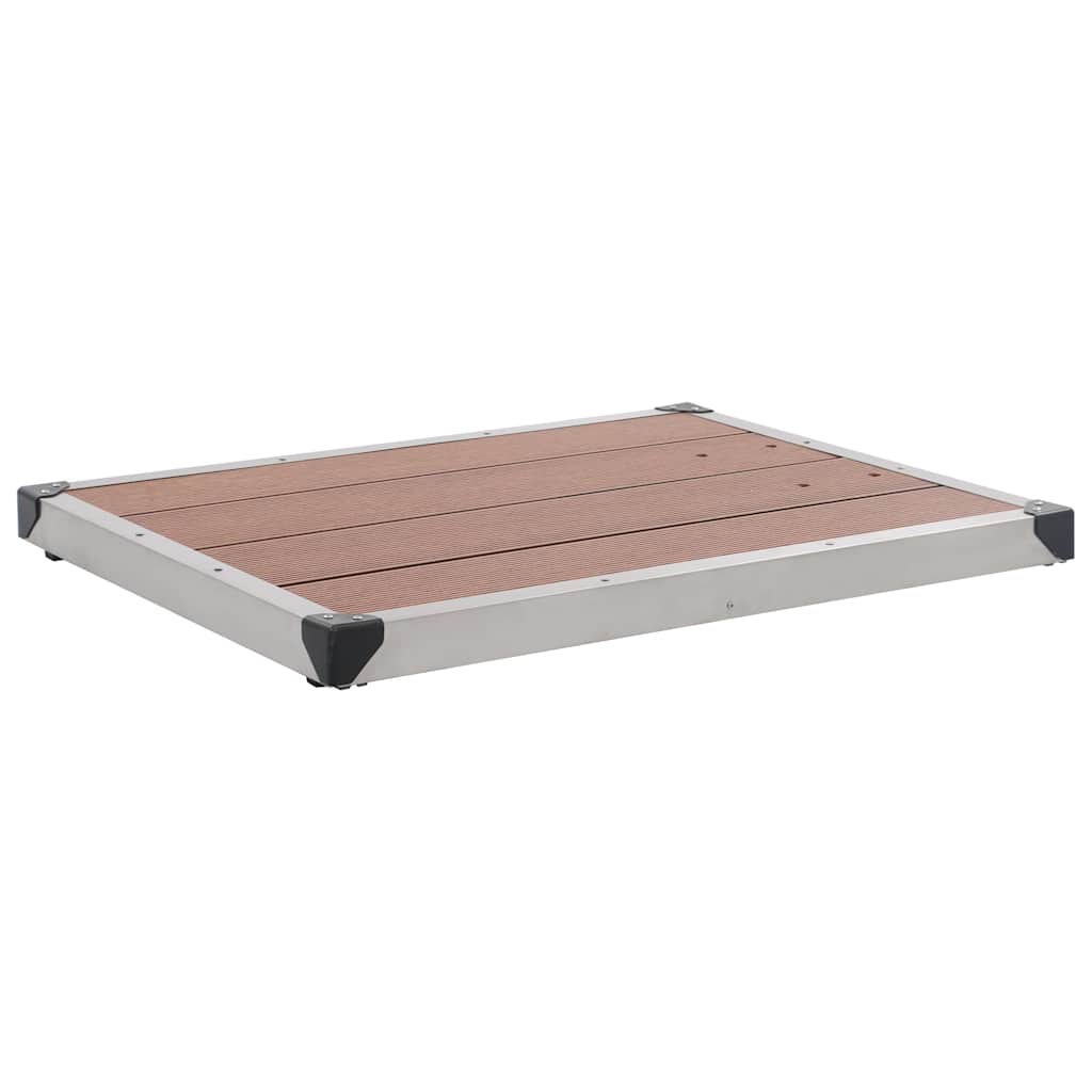 Pool & Spa Accessories Garden Shower Base 220 Cm Aluminium Grey Brown Wpc Brown