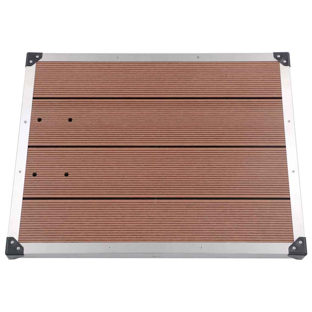 Pool & Spa Accessories Garden Shower Base 220 Cm Aluminium Grey Brown Wpc Brown