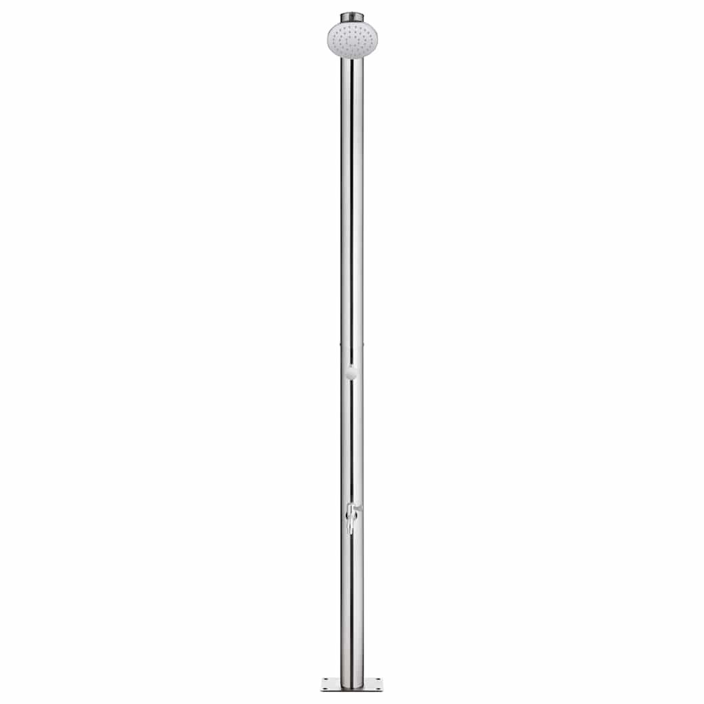 Pool & Spa Accessories Garden Shower Base 220 Cm Stainless Steel brown grey WPC