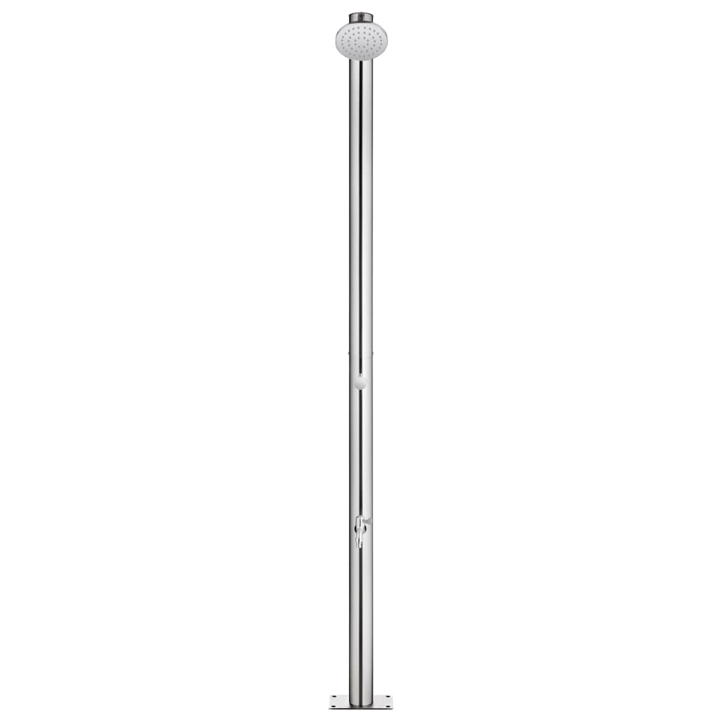 Garden Shower With Base 220 Cm Stainless Steel