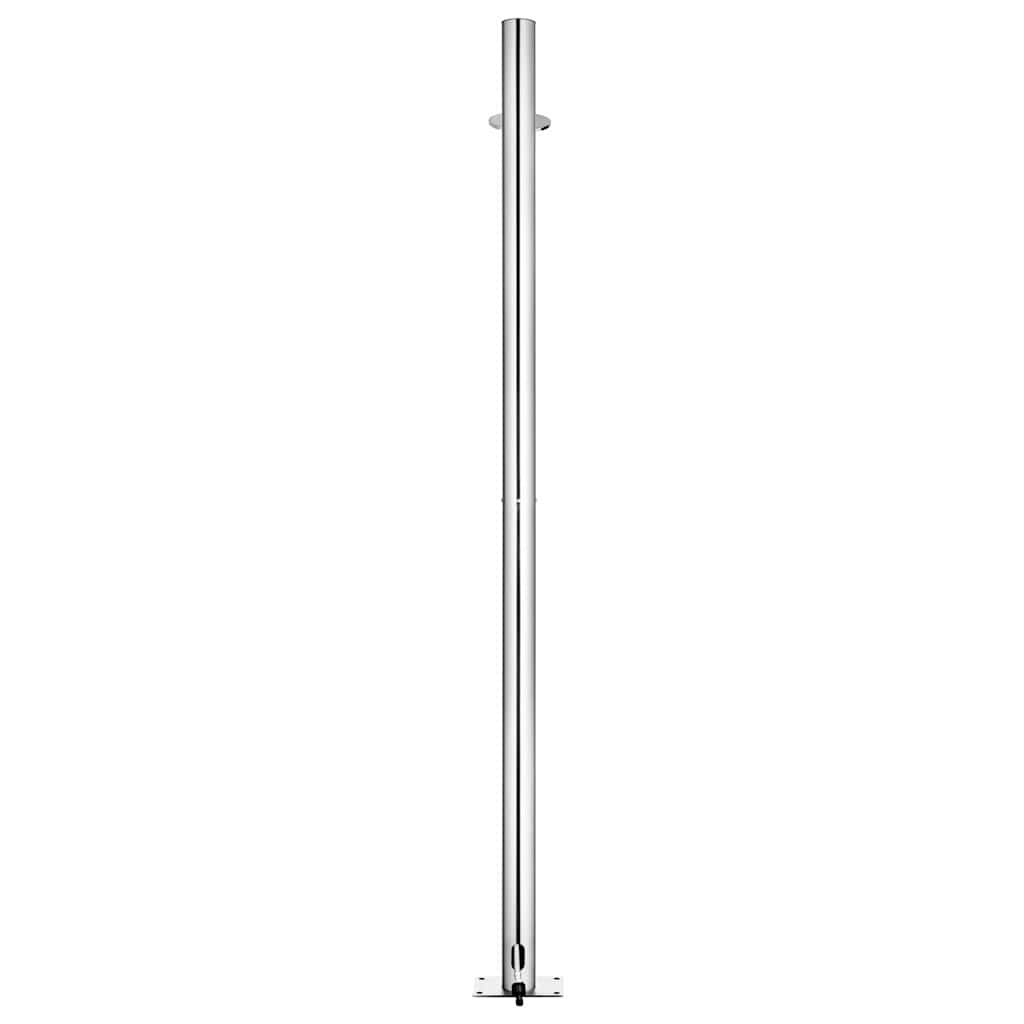 Pool & Spa Accessories Garden Shower Base 220 Cm Stainless Steel brown grey WPC