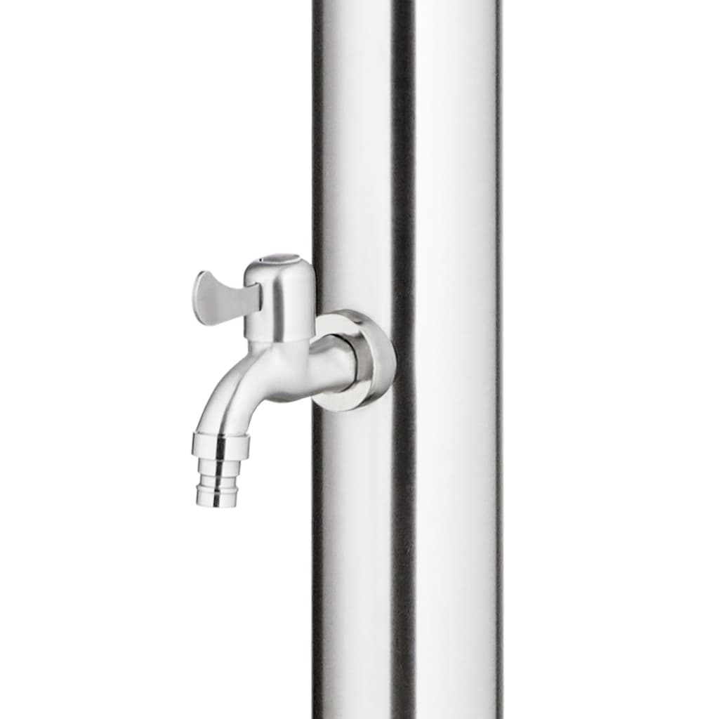 Garden Shower With Base 220 Cm Stainless Steel