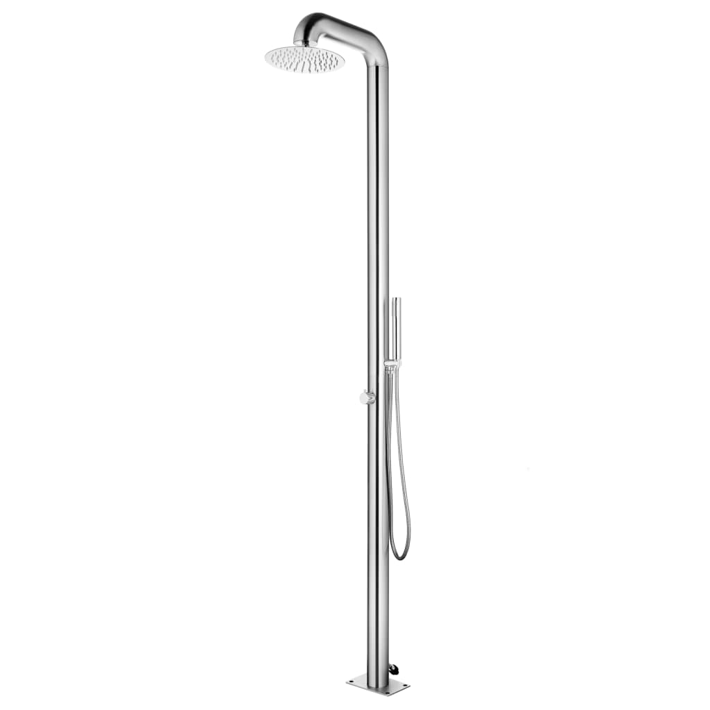 Garden Shower With Base 230 Cm Stainless Steel