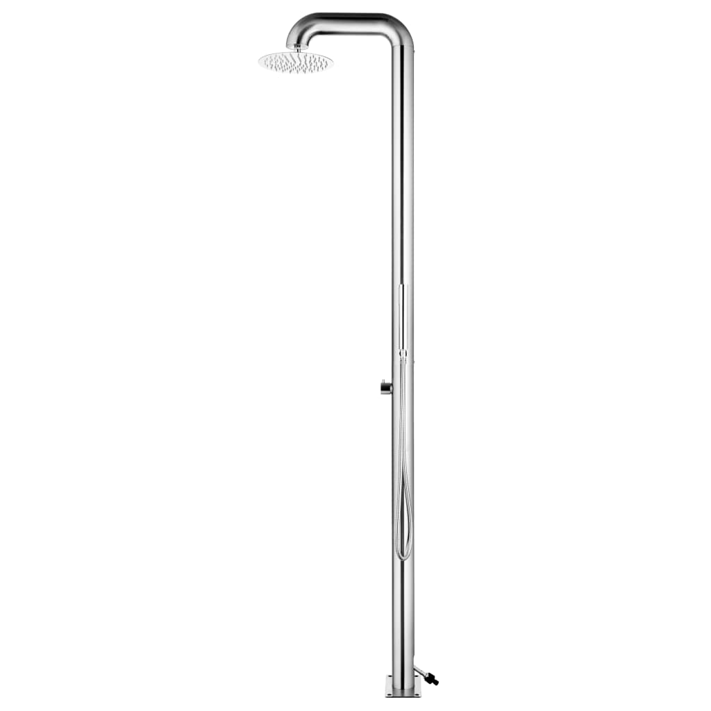 Garden Shower With Base 230 Cm Stainless Steel