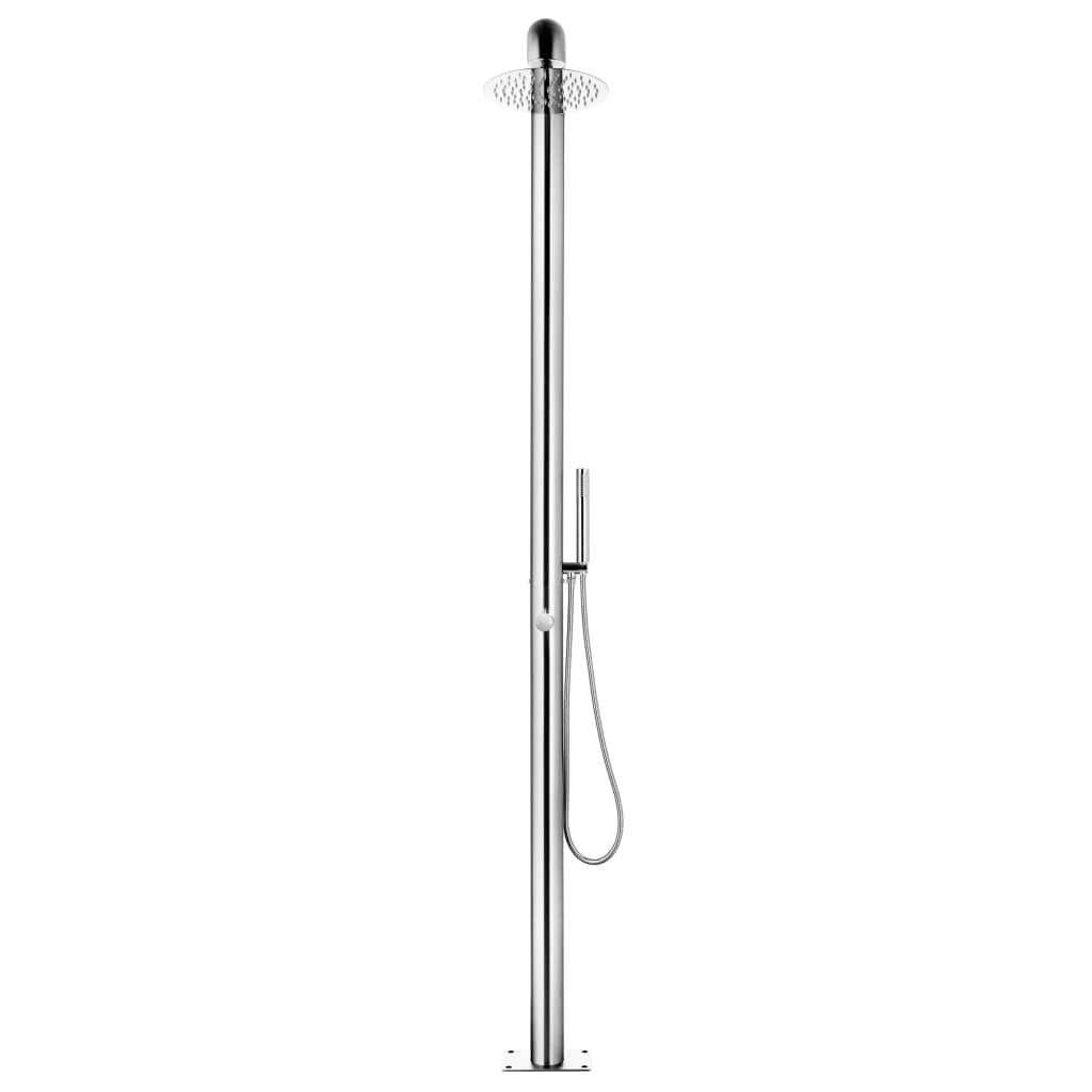 Garden Shower With Base 230 Cm Stainless Steel