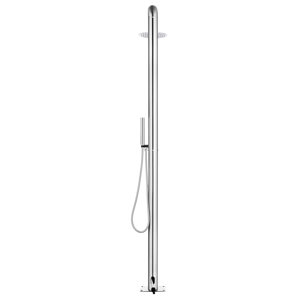 Garden Shower With Base 230 Cm Stainless Steel
