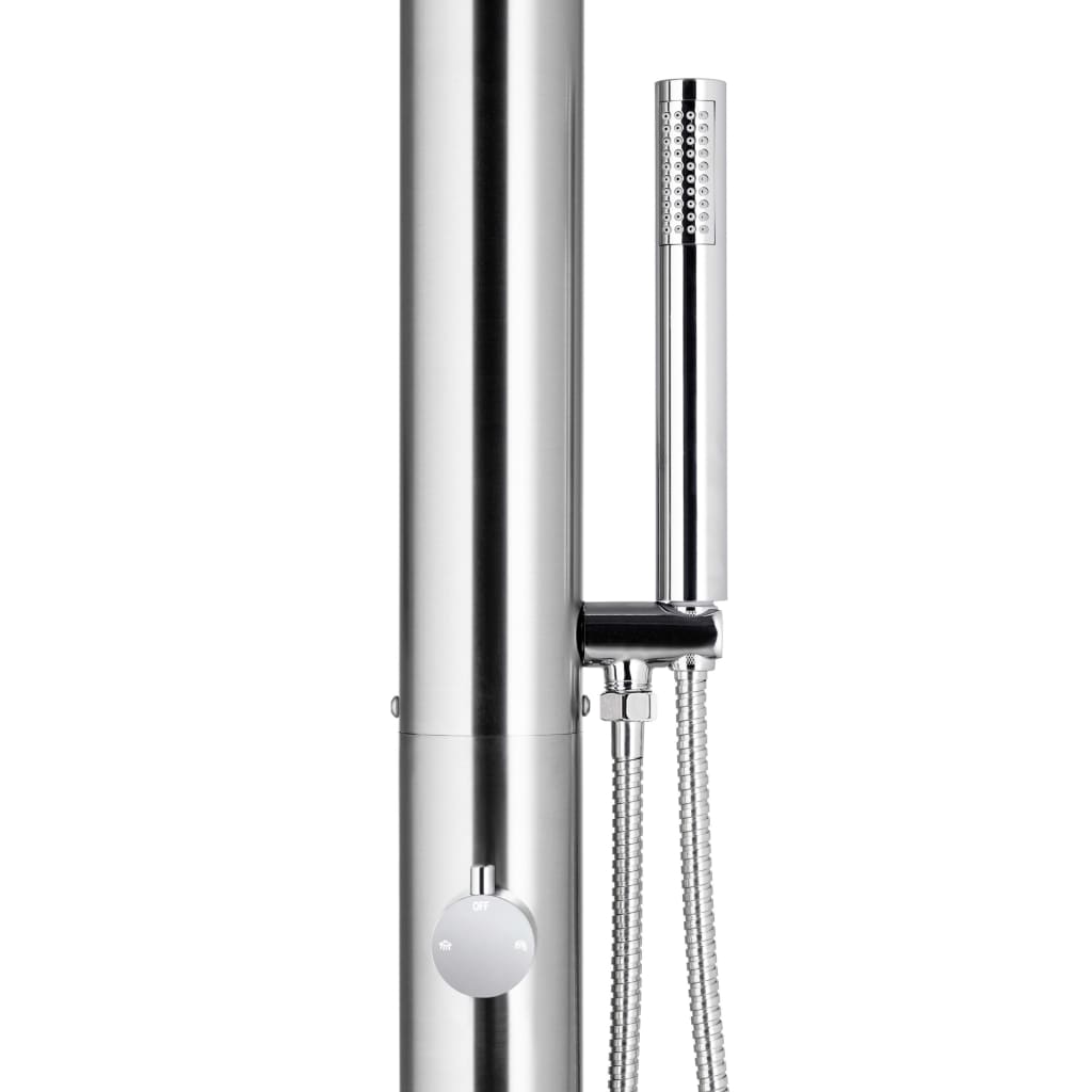 Garden Shower With Base 230 Cm Stainless Steel