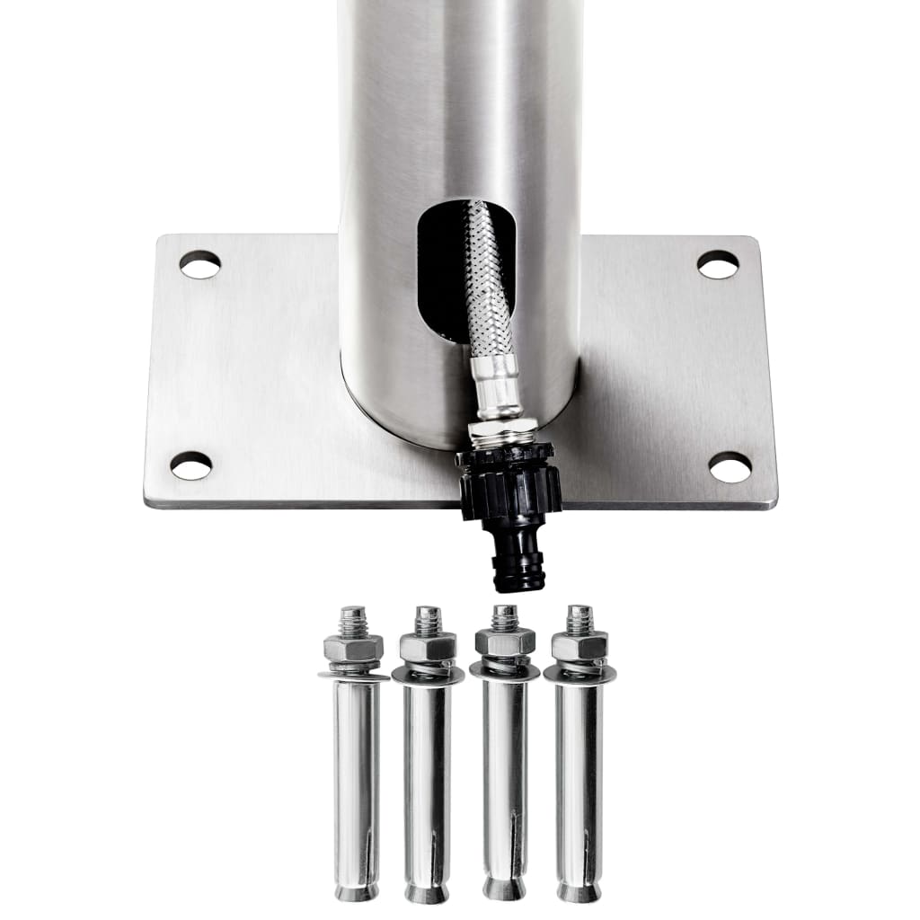 Garden Shower With Base 230 Cm Stainless Steel