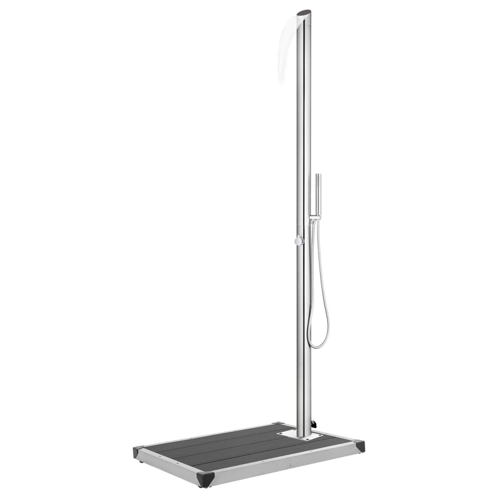 Garden Shower With Base 225 Cm Stainless Steel
