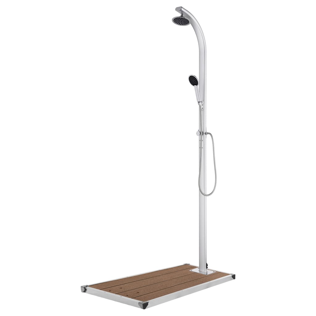 Garden Shower With Base 220 Cm Aluminium