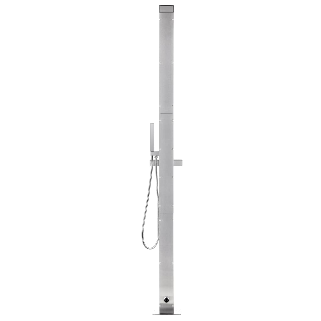Garden Shower With Base 225 Cm Stainless Steel