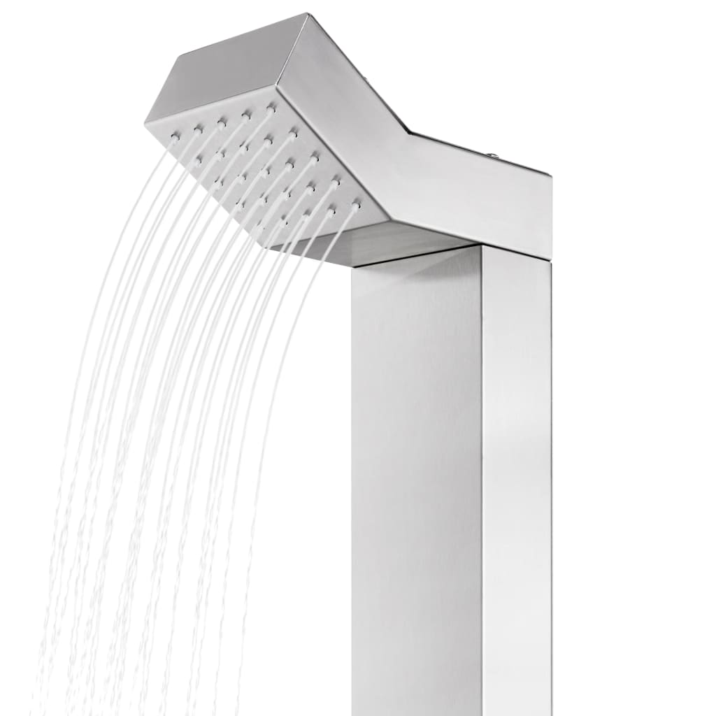 Garden Shower With Base 225 Cm Stainless Steel