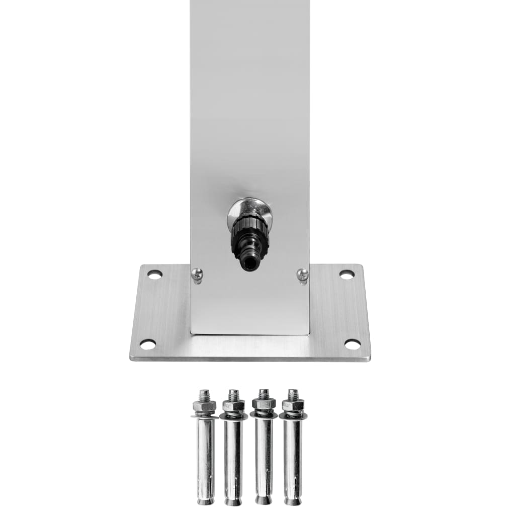 Garden Shower With Base 225 Cm Stainless Steel