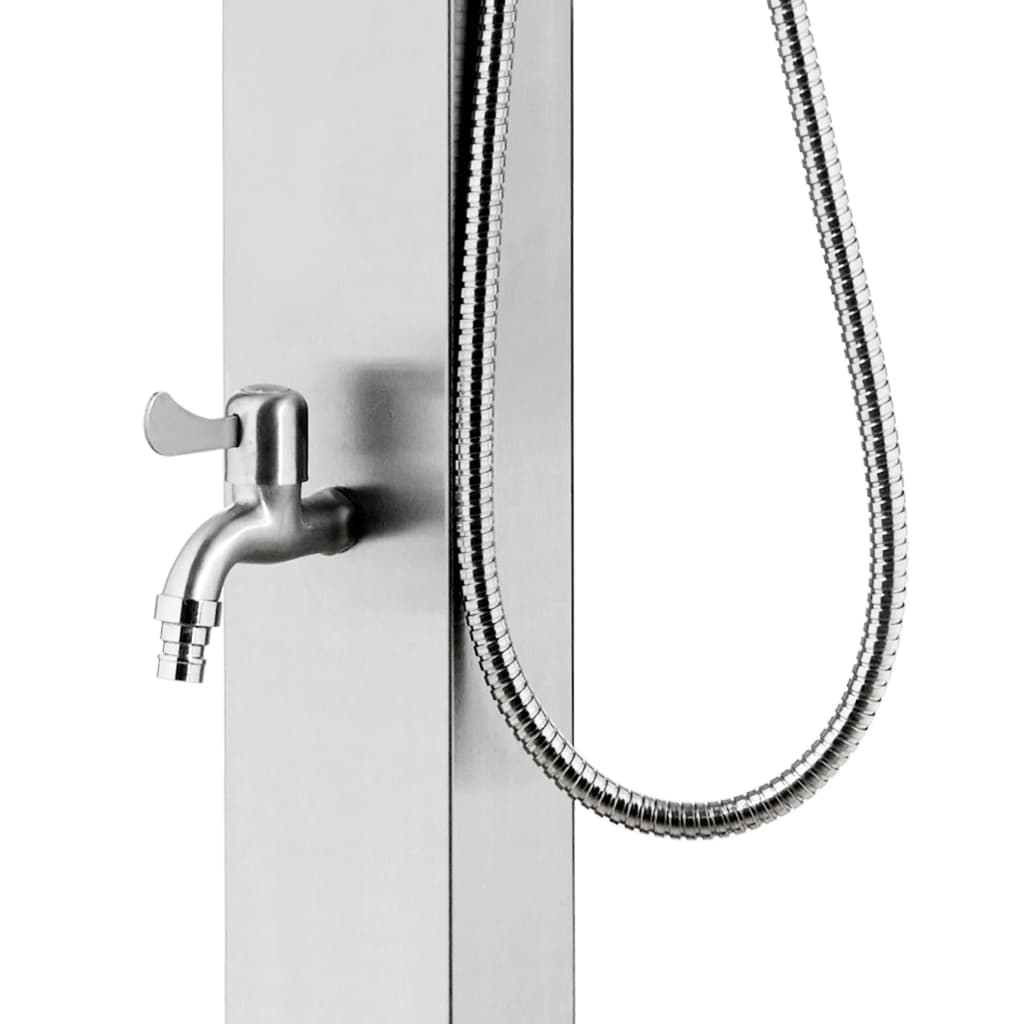 Garden Shower With Base 225 Cm Stainless Steel
