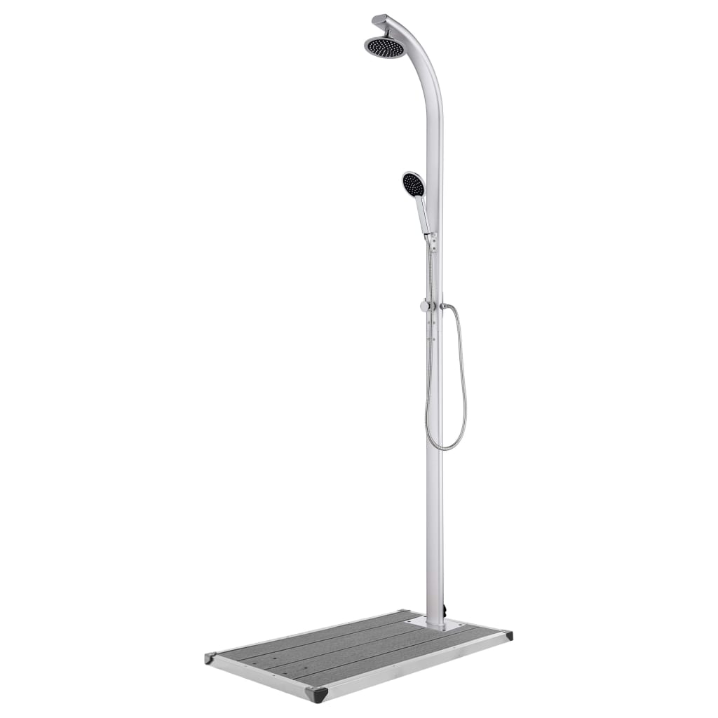 Garden Shower With Base 220 Cm Aluminium