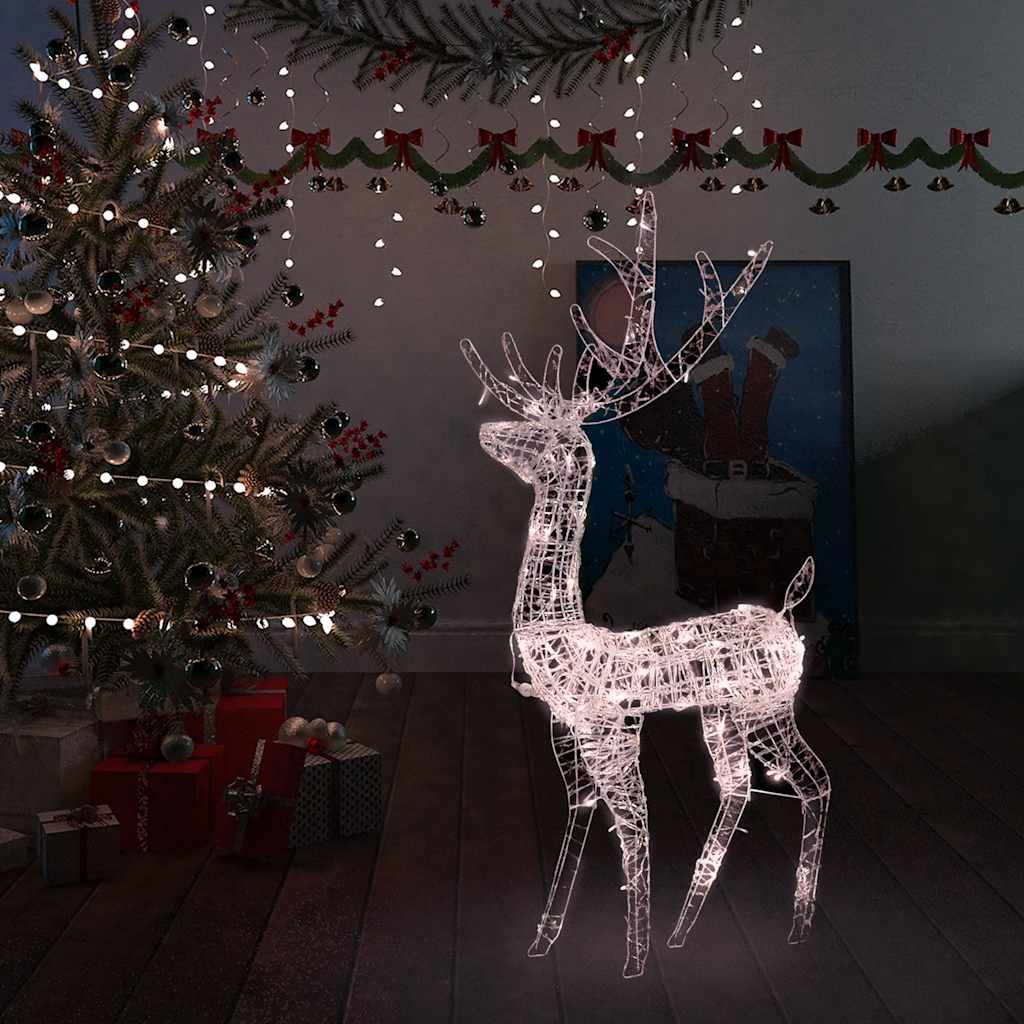 Xxl Acrylic Christmas Reindeers 250 Led 2 Pcs 180 Cm