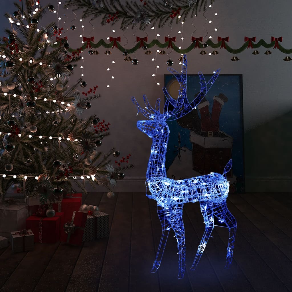 Xxl Acrylic Christmas Reindeers 250 Led 2 Pcs 180 Cm