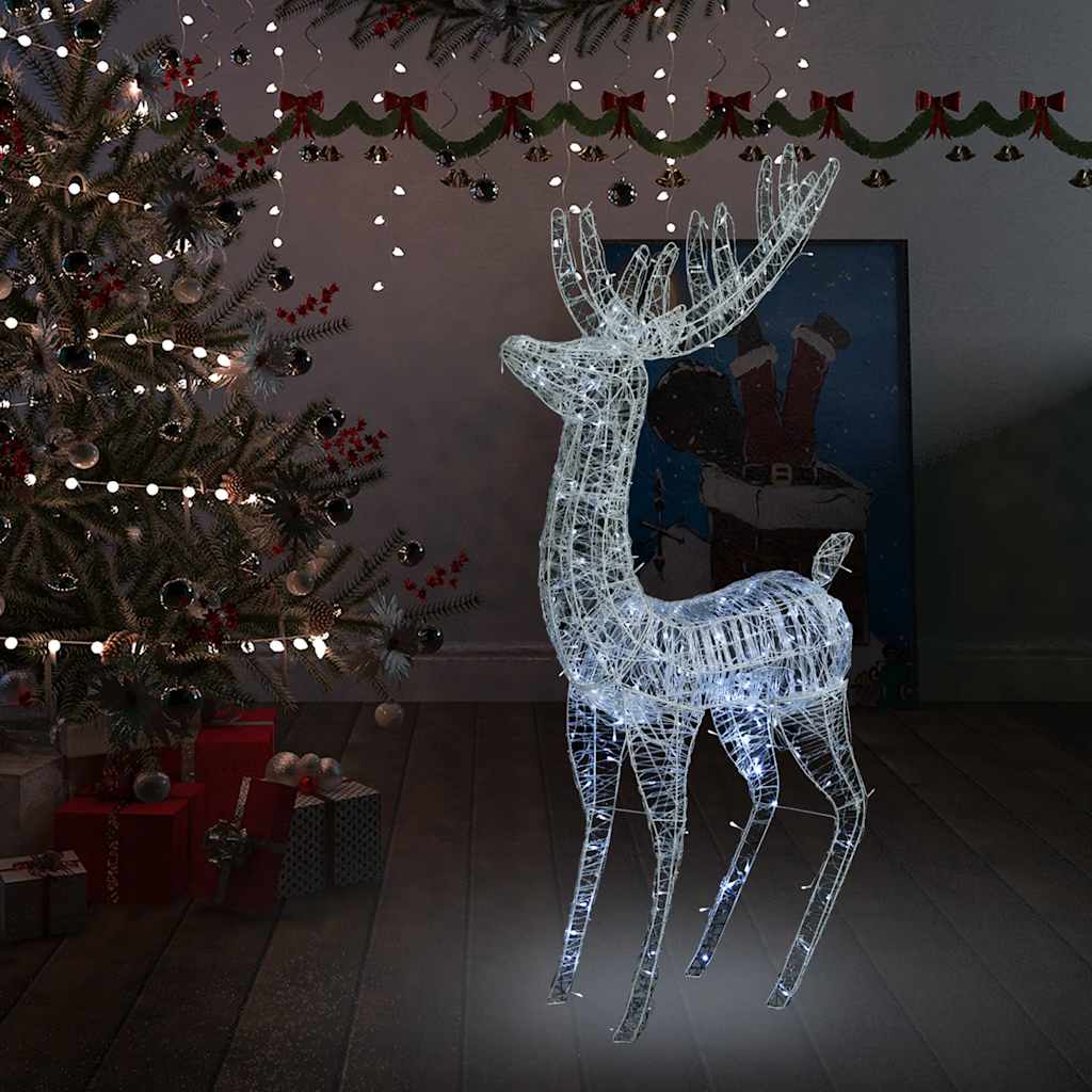 Xxl Acrylic Christmas Reindeers 250 Led 2 Pcs 180 Cm