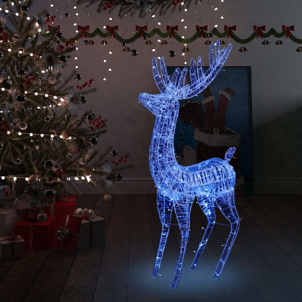 Xxl Acrylic Christmas Reindeers 250 Led 2 Pcs 180 Cm