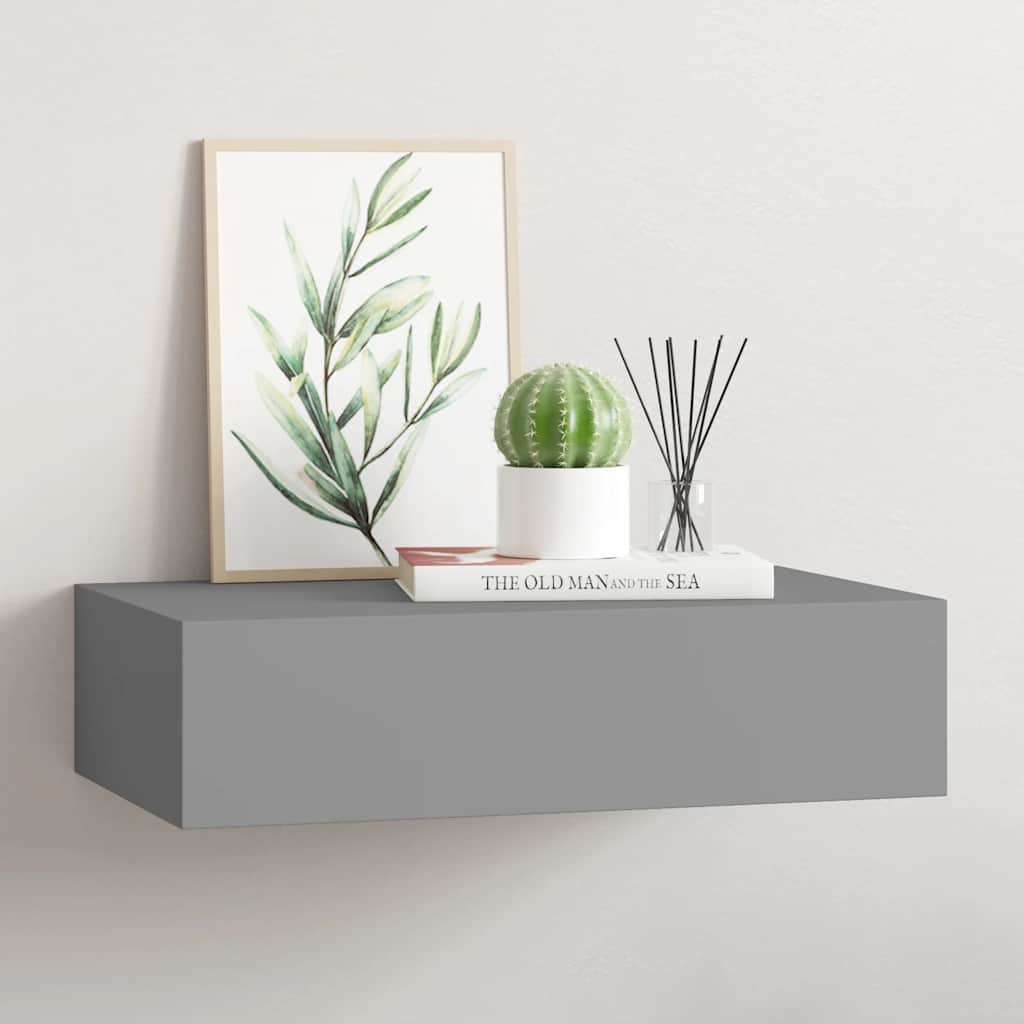 Wall Drawer Shelves 2 Pcs 40X23.5X10Cm Mdf
