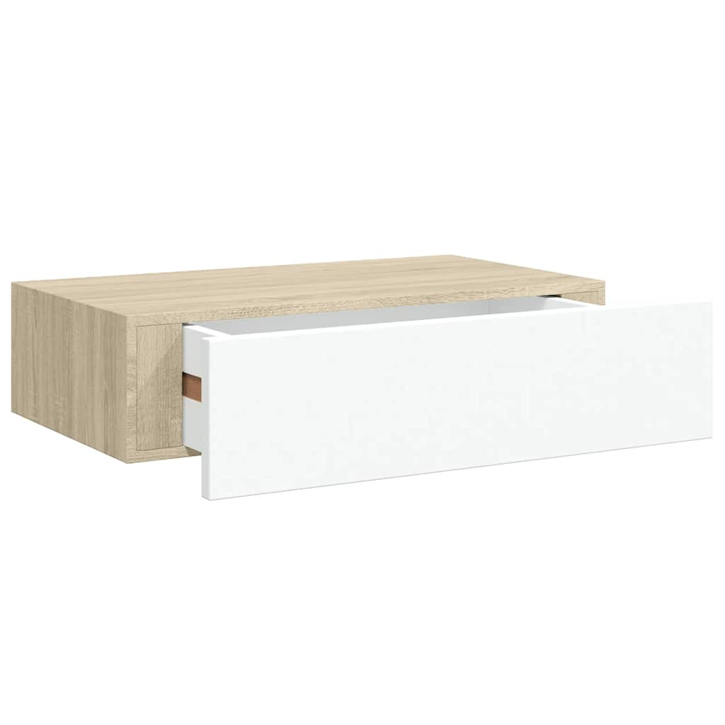 Wall Drawer Shelves 2 Pcs 40X23.5X10Cm Mdf