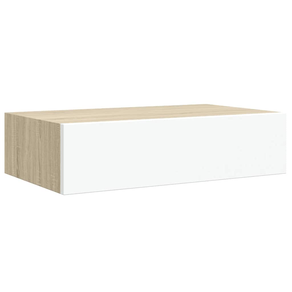 Wall Drawer Shelves 2 Pcs 40X23.5X10Cm Mdf