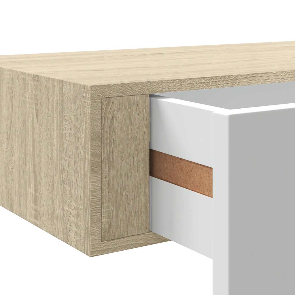 Wall Drawer Shelves 2 Pcs 40X23.5X10Cm Mdf