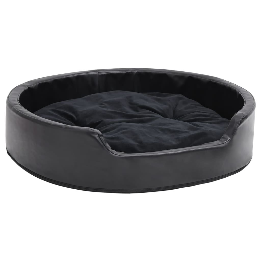 Dog Bed Plush And Faux Leather