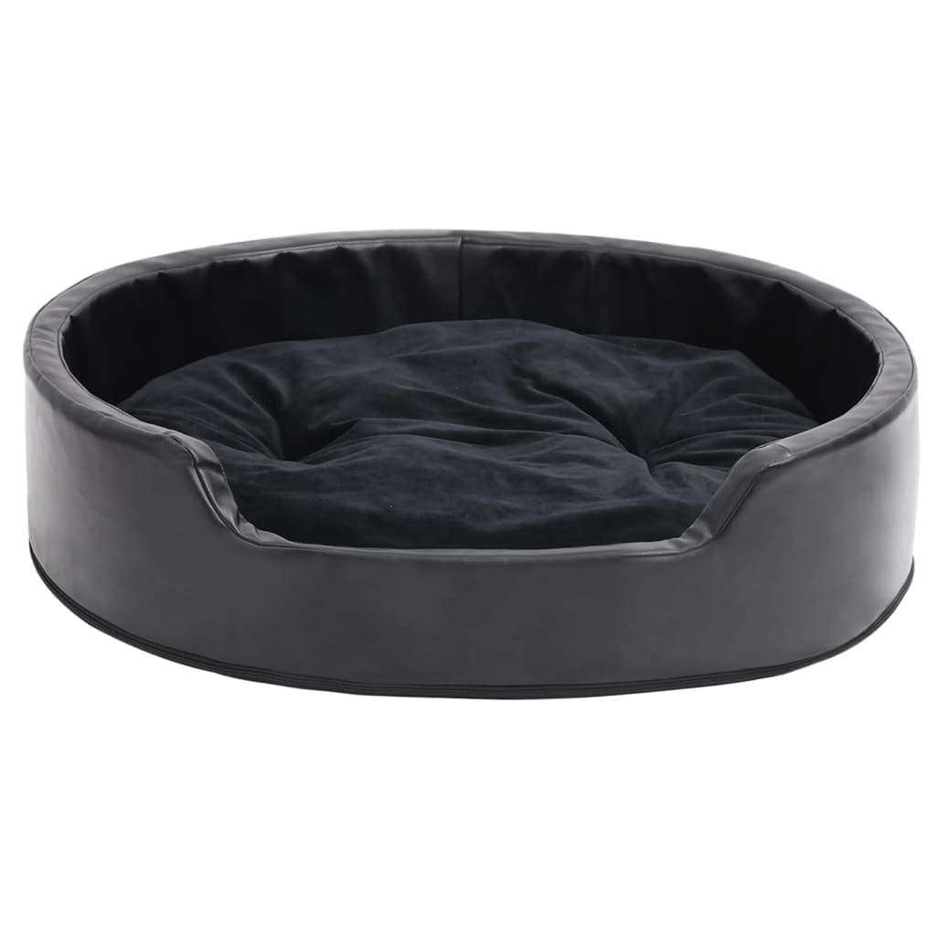 Dog Bed Plush And Faux Leather