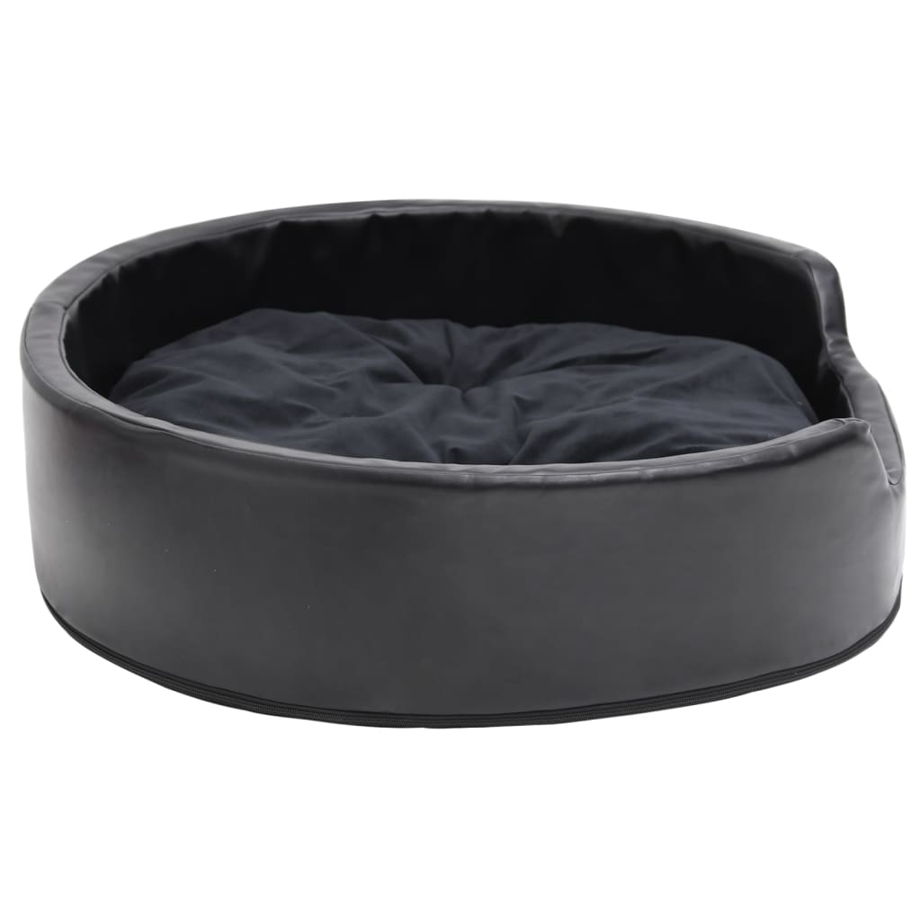 Dog Bed Plush And Faux Leather