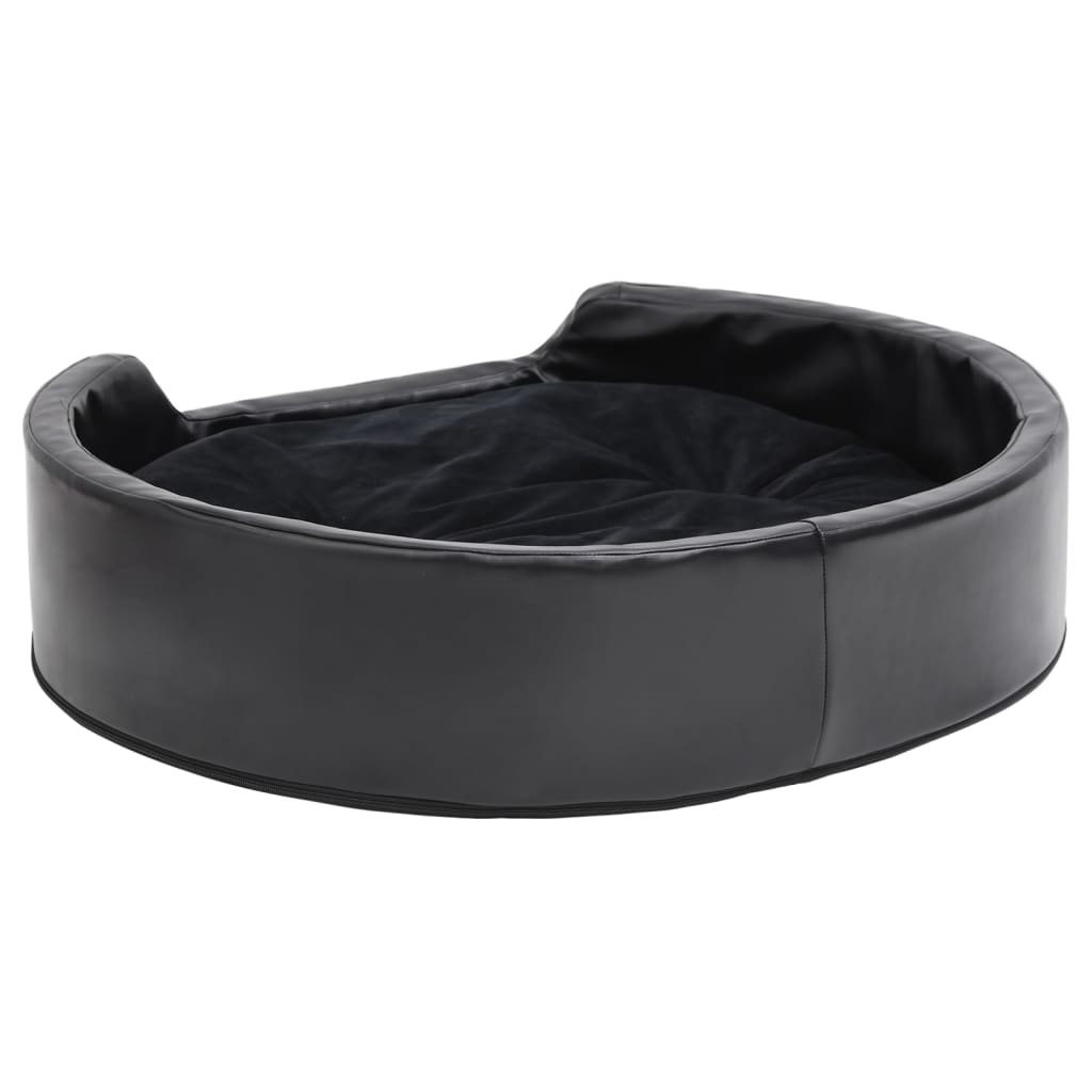 Dog Bed Plush And Faux Leather