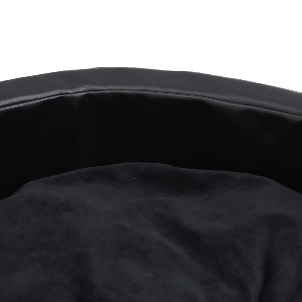 Dog Bed Plush And Faux Leather