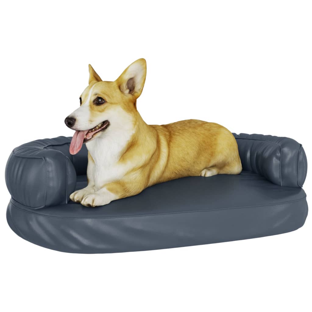 Ergonomic Foam Dog Bed Faux Leather