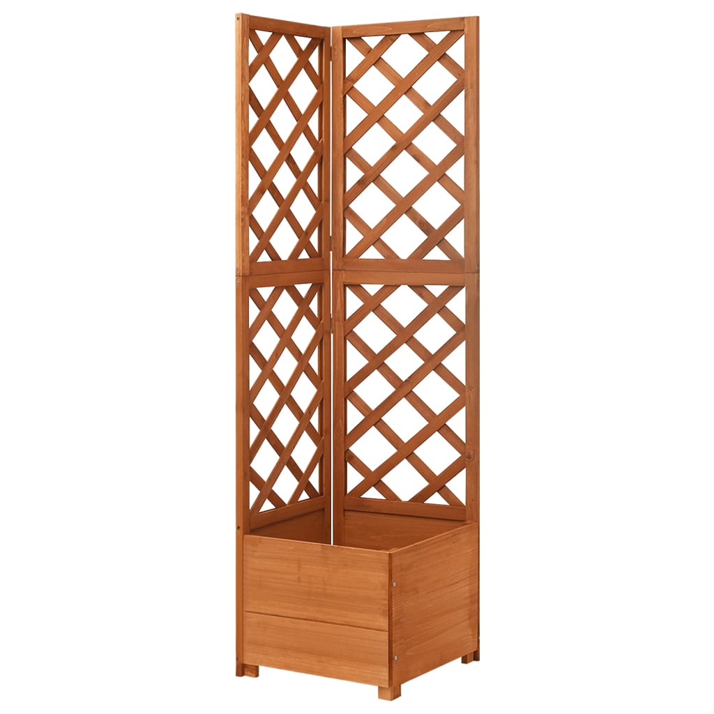 Corner Trellis Planter 40X40X150 Cm Solid Fir Wood