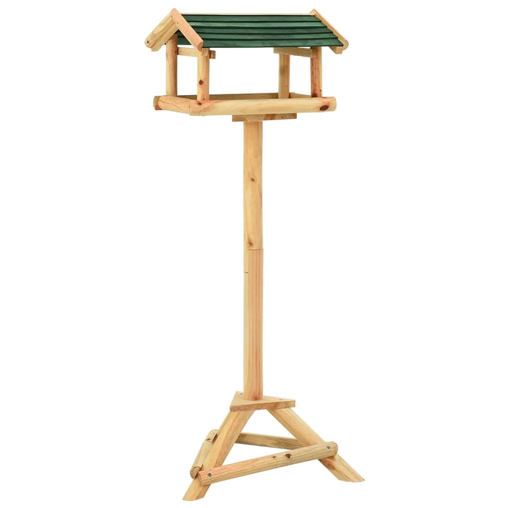 Bird Feeder With Stand 37X28X100 Cm Solid Fir Wood